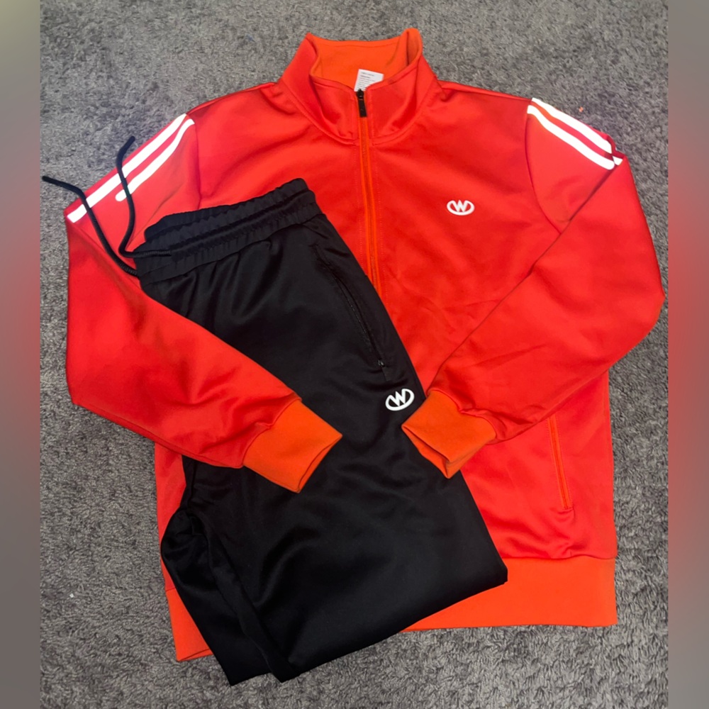 MENS Red and Black Tracksuit with Logo